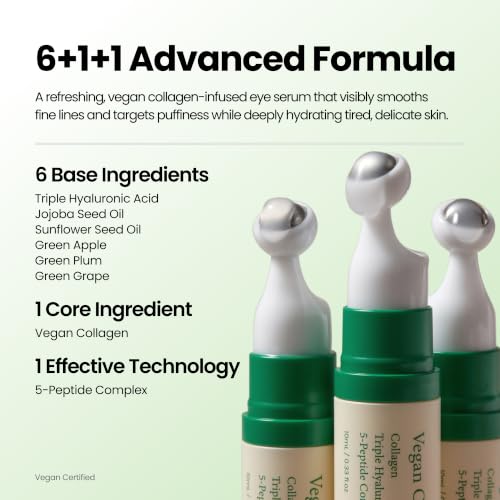 AXIS-Y Vegan Collagen Eye Serum with 2% Niacinamide, Peptides, 0.33 fl. oz.
