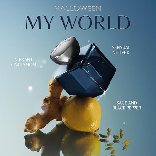 Halloween My World Eau de Parfum for Men, Woody Aromatic Perfume, 1.7 Fl Oz