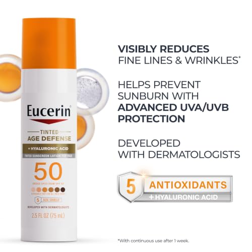 Eucerin Sun Age Defense Tinted Face Lotion SPF 50, 2.5 FL OZ
