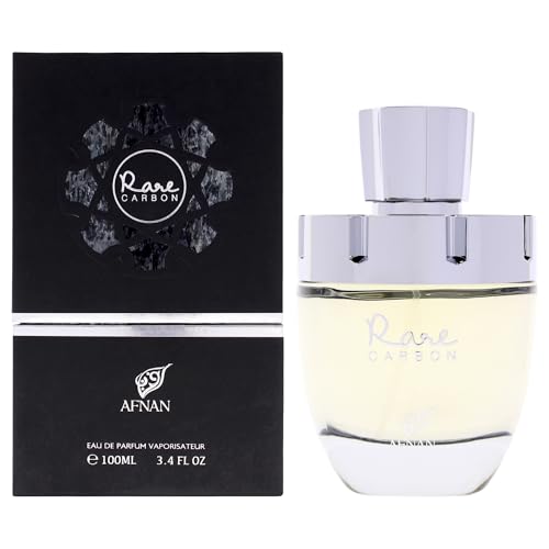 Afnan Rare Carbon Eau De Parfum Spray for Men, 3.4 Fl. Oz