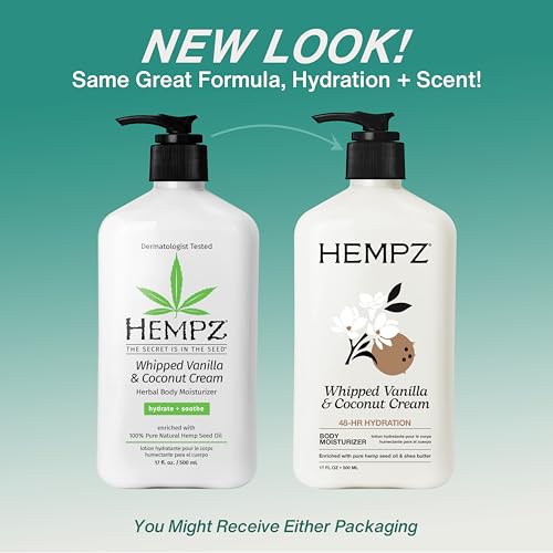 Hempz Whipped Vanilla & Coconut Cream Moisturizing Body Lotion - 17 Fl Oz