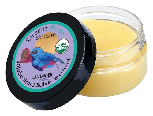 USDA Organic Lavender Jojoba Oil Hand Salve for Rich Conditioning (2 oz)