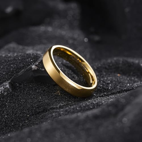 King Will Men Titanium Rings 14K Gold 5mm Size 10