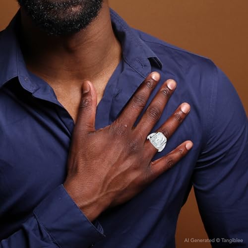 P3 POMPEII3 Pompeii Certified Men's 7Ct Anniversary Pinky Ring 14k Gold or Platinum Lab Grown - Size 10 (G/H,VS2-SI1)