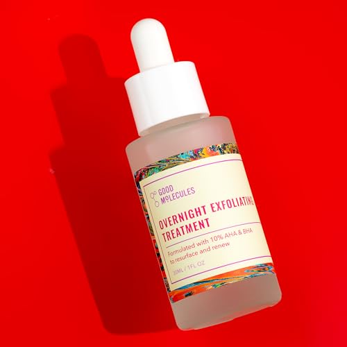 Good Molecules Overnight Exfoliating Treatment, AHA BHA Exfoliant, 1 fl oz