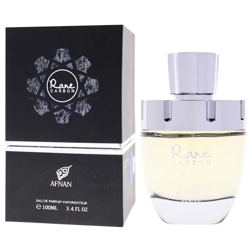 Afnan Rare Carbon Eau De Parfum Spray for Men, 3.4 Fl. Oz