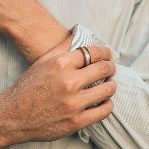 King Will Men Wood Wedding Band 8mm Size 10