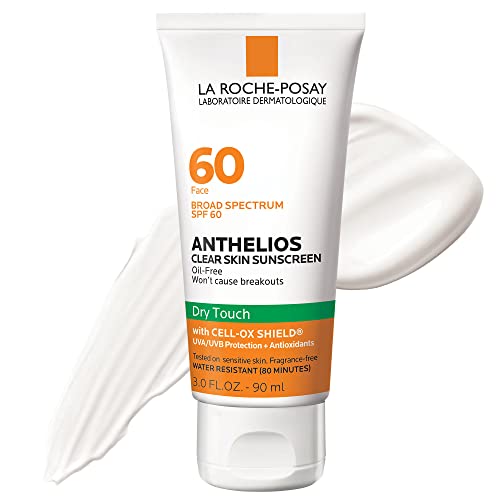 La Roche-Posay Anthelios Clear Skin Oil Free Sunscreen for Face, SPF 60 3oz