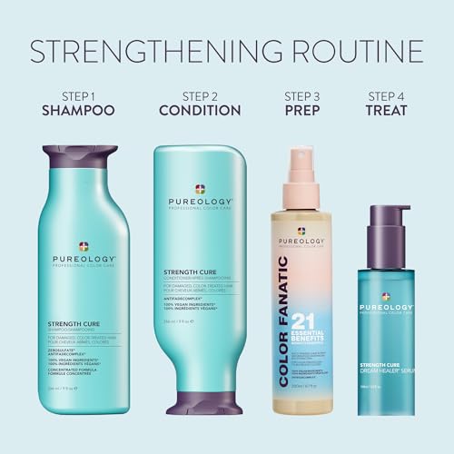 Pureology Strength Cure Shampoo – For Damaged Hair, 9 fl oz