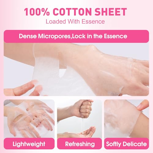 12 Pack Collagen Hydrating Face Masks Skincare, Face Mask for Dry Skin