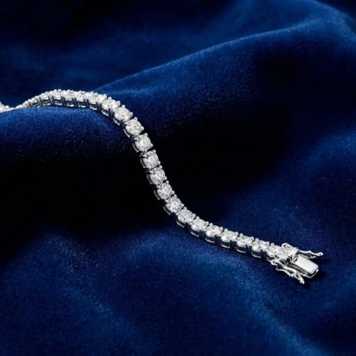 Pompeii 10 ct Diamond Tennis Bracelet 14k White Gold 7" Double Lock Clasp