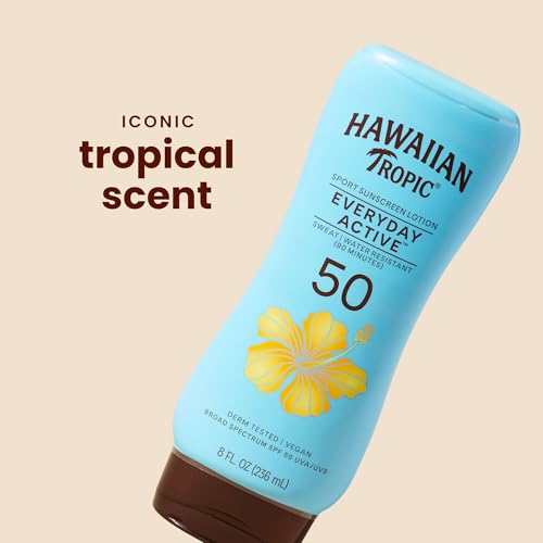 Hawaiian Tropic Everyday Active SPF 50 Sunscreen Lotion, 8 Fl Oz
