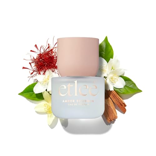 ETLEÉ Amber Bourbon Eau de Parfum 1.01oz, Long Lasting Perfume Inspired by B.carat R.ouge 540, Oriental Floral Notes With Vanilla, Amber, Saffron, Cedarwood & Jasmine, Luxury Fragrance for Women & Men