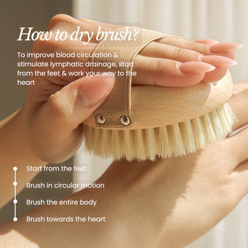 Bare Botanics Dry Brushing Body Brush for Lymphatic Drainage