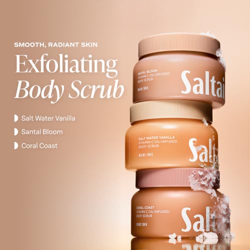 Saltair Vitamin C Oil-Infused Body Scrub | Santal Bloom, 18.5 oz