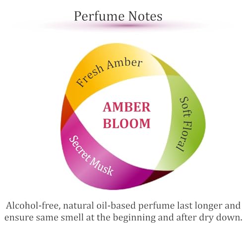Zoha Amber Bloom | Amber Perfume for Women & Men | Alcohol-free Clean Perfume | Travel Size Long Lasting Fragrance Oil | 30ml Spray