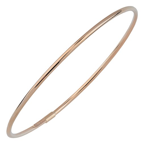 Kooljewelry Women - 10k Gold 2 mm High Polish Bangle Bracelet