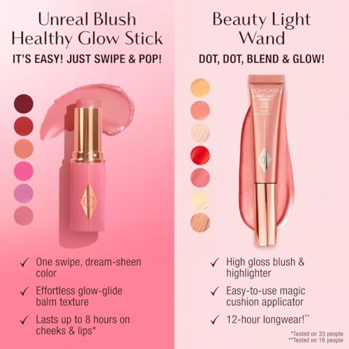 Charlotte Tilbury Unreal Healthy Glow Blush Stick - Buildable Cream Makeup