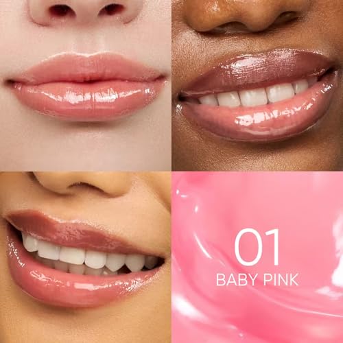 SKINTIFIC Brightening Lip Serum, Hydrating & Plumping (01 Baby Pink)