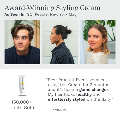 Highland Glacial Cream - Hair Styling Cream- Smooths, Hydrates, De-Frizzes, Texturizes & Defines - Low Hold Matte Finish for All Hair Types - Natural Ingredients that Boost Hair & Scalp Health- 2.5 oz