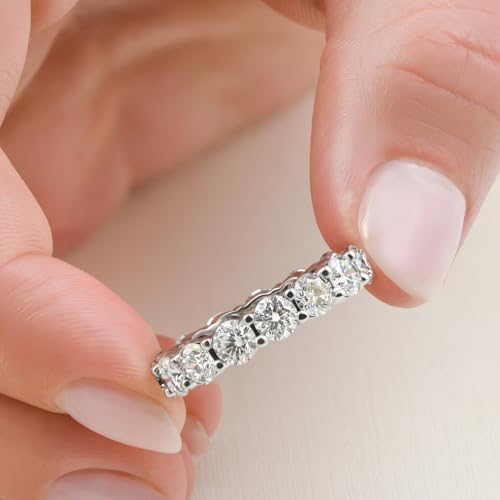 Pompeii 1 ct Mens Diamond Five Stone Wedding Ring 10k White Gold - Size 9