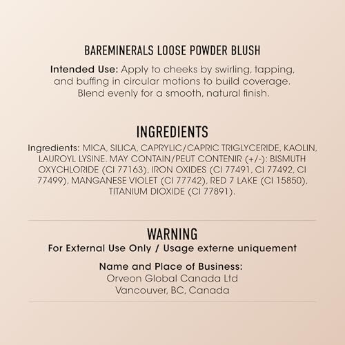 bareMinerals Loose Powder Blush, Golden Gate, 0.03 oz