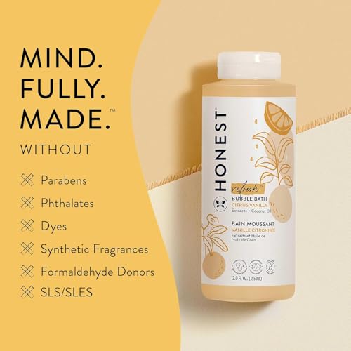 The Honest Company Bubble Bath, Tear-Free, Citrus Vanilla Refresh, 12 fl oz