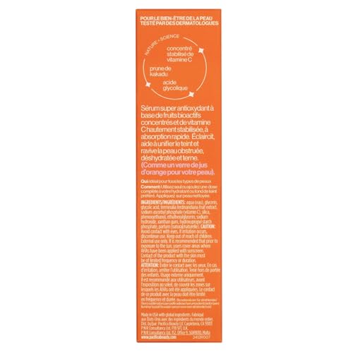 Pacifica Vitamin C Serum for Face – Glow Baby Brightening Facial Serum with Glycolic Acid – Vitamin C Booster Skin Care, Dark Spot Corrector, Vegan Skincare for Glowing Skin, Dermatologist Tested