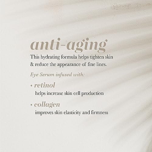 Pearlesssence Anti-Aging Eye Serum with Retinol & Collagen - Helps Reduce Fine Lines & Wrinkles | Gentle & Lightweight Formula | Plumps & Tightens (1oz)