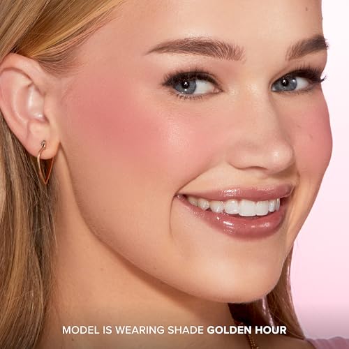 Too Faced Cloud Crush Blurring Blush | Velvety Powder Blush for Cheeks with High-Pigment Formula | 93% Naturally Derived Ingredients, Vegan & Cruelty-Free, Golden Hour, 0.17 Ounce