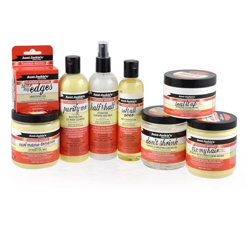 Aunt Jackie's Flaxseed Recipes Don't Shrink Elongating Hair Curling Gel for Natural Curls, Coils and Waves, Helps Prevent Dryness and Flaking, 15 oz