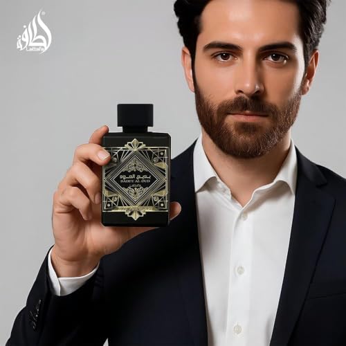 Lattafa Bade'e Al Oud Oud for Glory - Oriental Woody, Caramel, Warm Spicy - Eau de Parfum Long-Lasting Fragrance for Unisex, 3.40 Ounce / 100 ml