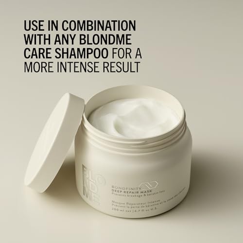BlondMe Bondfinity Deep Repair Mask for Blonde Hair | Intensive Hair Treatment | Strengthens, Repairs, & Prevents Breakage | For Blonde, Lightened, & Grey Hair