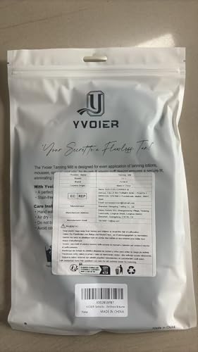 Yvoier Self Tanning Mitt Applicator - Elastic Wrist Tan Mitt Applicator Microfibre Tanning Lotion Applicator Self Tanning Glove Sunless Tanning Mitt Streak Free Tan for Tanner Spray Mousse Lotions