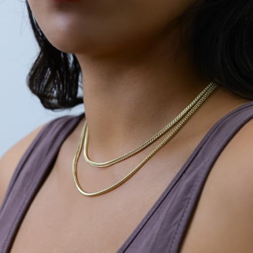 Nuragold 10K Real Yellow Gold 2.5mm Franco Square Box Wheat Chain Necklace - 22"