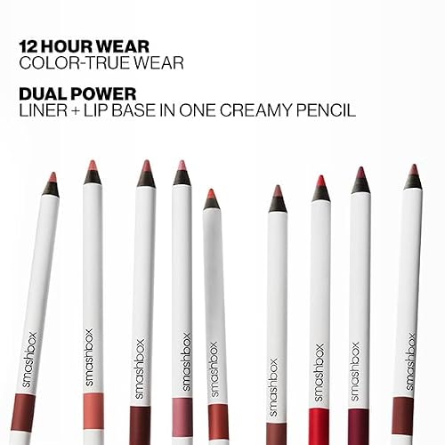 Smashbox Be Legendary Line & Prime Lip Liner Pencil | Creamy, Long Lasting, Precise Lip Liner Pencil for Shaping & Sculpting Lips, 0.04 Ounce, Cranberry