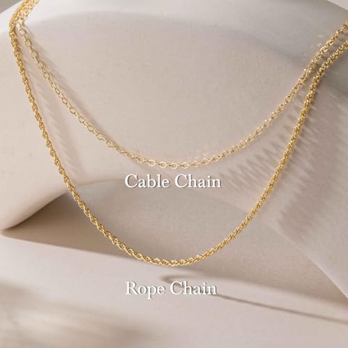 GYUYCW 14K Gold Necklaces for Women Trendy 14K Gold Chain for Women