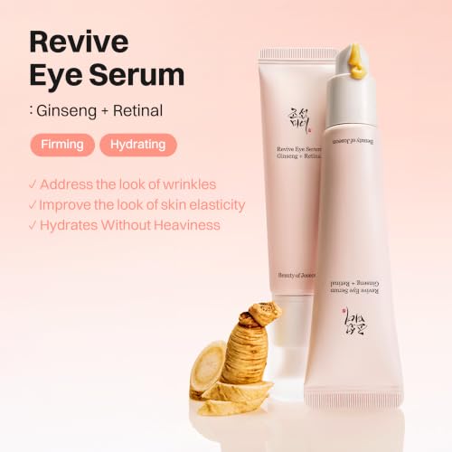 Beauty of Joseon Revive Eye Serum with Retinal Niacinamide Peptide for Face Under Eyes Wrinkles Dark Circles Moisturizer Cream Korean Skincare 30ml, 1.01 fl.oz * 2pack