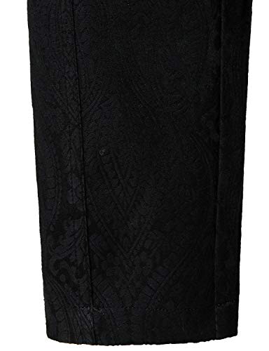 VATPAVE Mens Gothic Pants Cosplay Costume Trousers Steampunk Victorian Pants Small LP05 Black