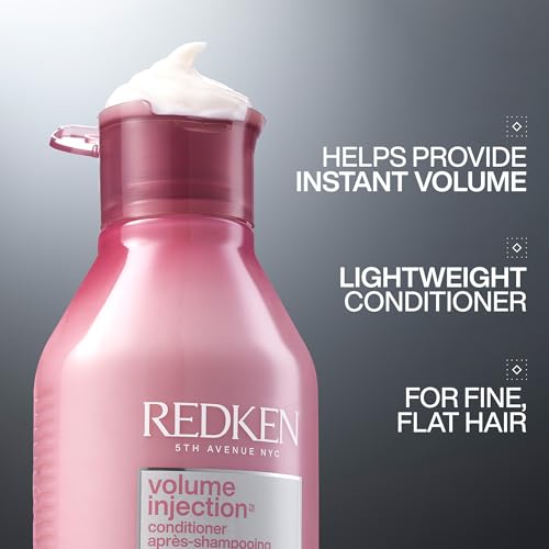 Redken Volume Injection Conditioner – For Fine Hair, 10.1 Fl Oz