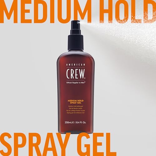 American Crew Men's Spray Gel, Medium Hold & Natural Finish, 8.4 fl oz