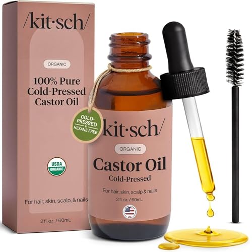 Kitsch 100% Pure Castor Oil Organic Cold Pressed - 2 oz