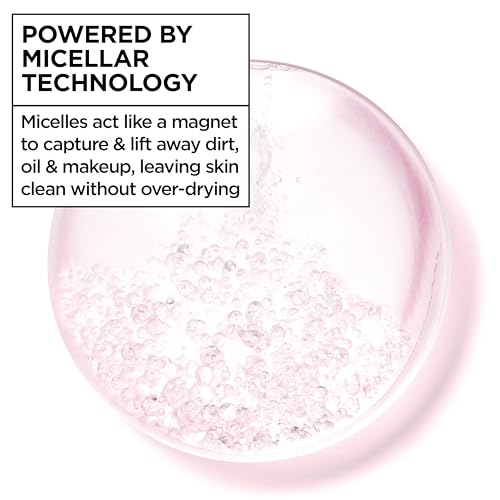 Garnier Micellar Water, Hydrating Facial Cleanser & Makeup Remover, Suitable for Sensitive Skin, Vegan, Cruelty Free, 13.5 Fl Oz (400mL), 1 Count