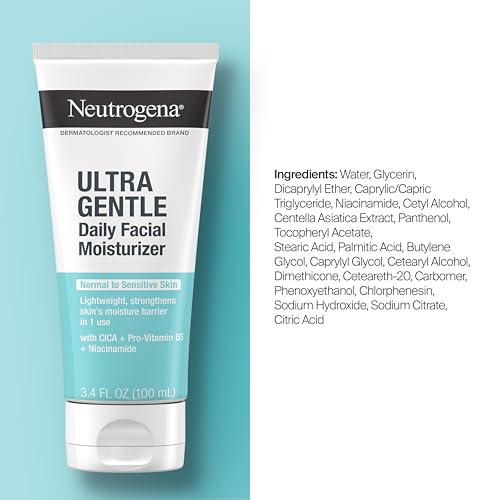 Neutrogena Ultra Gentle Daily Face Moisturizer, Fragrance-Free, 3.4 fl. oz