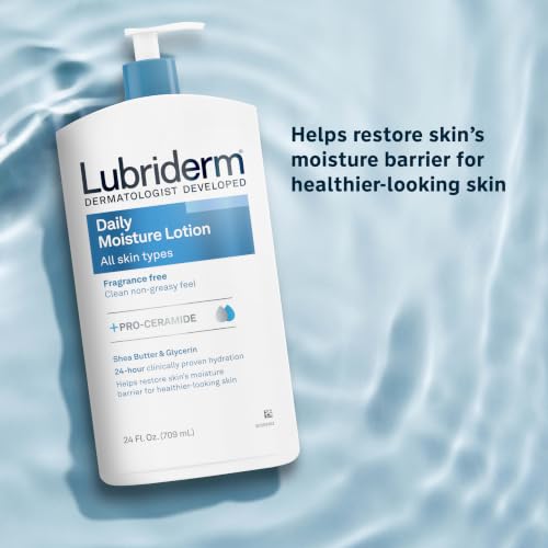 Lubriderm Daily Moisture Body Lotion, Fragrance Free, 24 fl. oz