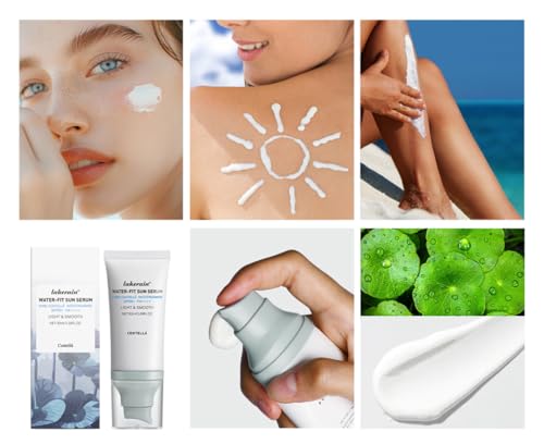 2 Pcs Centella Sunscreen SPF 50, Centella Water-Fit Sun Serum, Long-Lasting Protection, Nourishing Skin Protection and UV Defens.