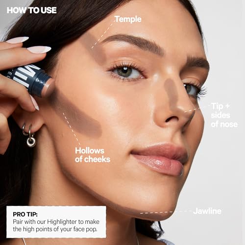 Milk Makeup Sculpt Stick – Cool-Toned Cream Contour Stick Adds Depth, Dimension + Shape for Natural-Looking Shadows – Hydrating, Buildable Formula w/Thyme Extract – Stoked (Medium-Medium Tan) 0.19oz