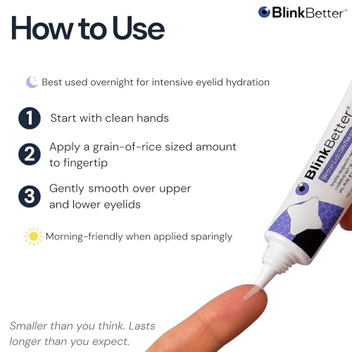 BlinkBetter BetterLids Eyelid Ointment for Dry, Itchy & Sensitive Eyelids – Deep-Moisturising Oat Complex with Shea Butter & Panthenol to Hydrate, Nourish & Soothe Delicate Eyelid Skin – 0.34 oz