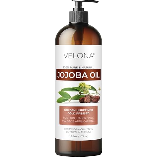 velona Jojoba Oil - 16 fl oz, Cold Pressed, Unrefined, with Pump