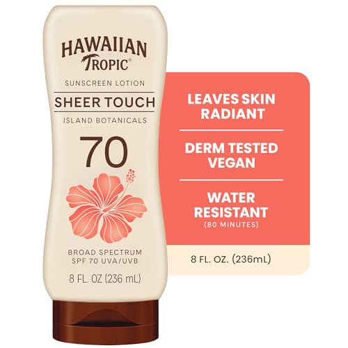 Hawaiian Tropic Sheer Touch SPF 70 Sunscreen Lotion, 8 Fl Oz